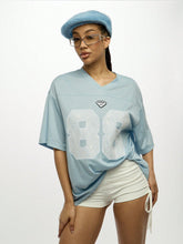 Oversized Varsity Number Applique T-Shirt